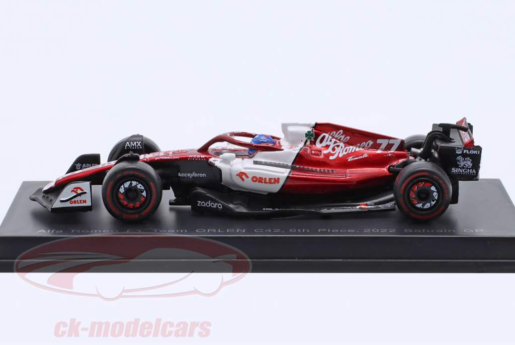 Valtteri Bottas Alfa Romeo C42 #77 6 Bahrain GP formel 1 2022 1:64 Spark