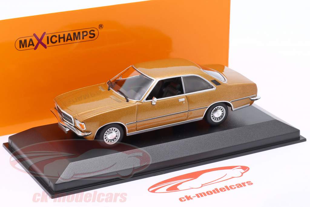 Opel Rekord D Coupe Год постройки 1975 золото металлический 1:43 Minichamps