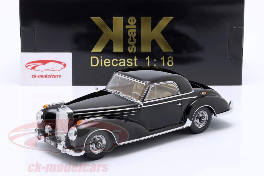 Mercedes-Benz 300 SC Coupe (W188) Anno di costruzione 1955 nero 1:18 KK-Scale