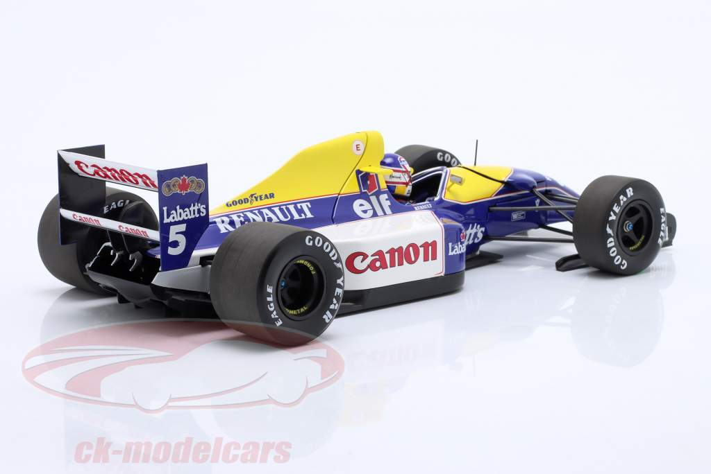 Nigel Mansell Williams FW14B #5 fórmula 1 Campeón mundial 1992 1:18 Minichamps