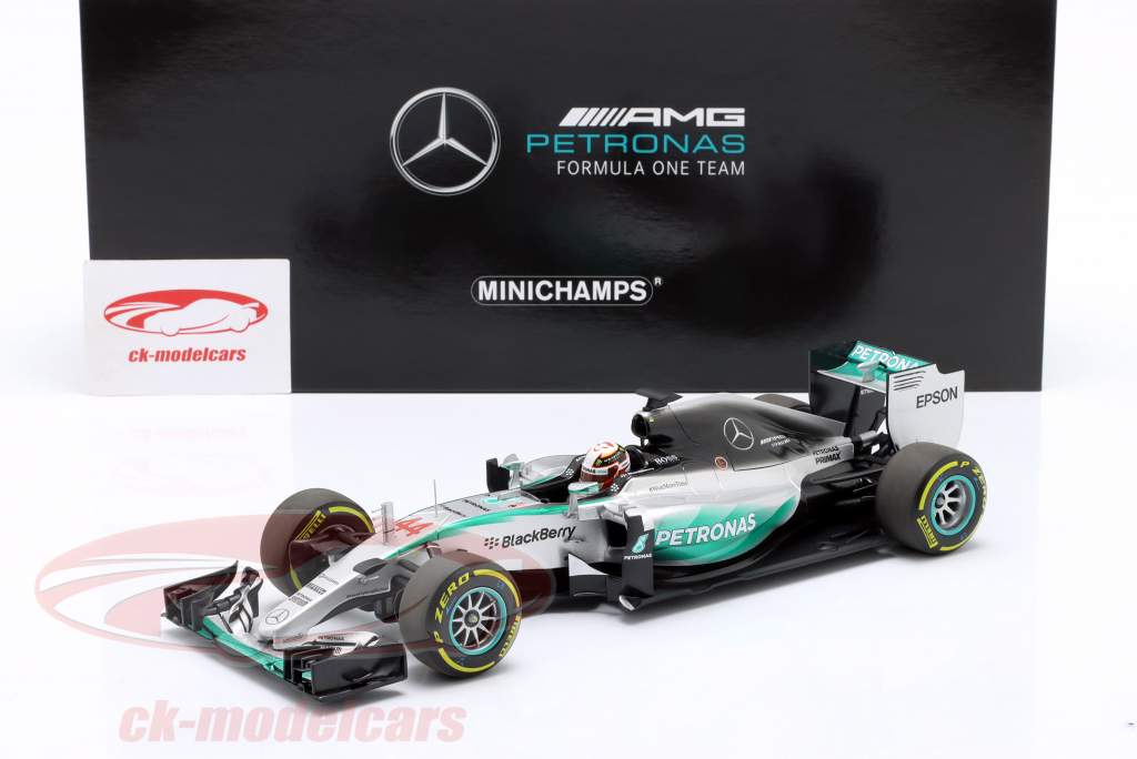 L. Hamilton Mercedes AMG W06 #44 vinder USA GP formel 1 Verdensmester 2015 1:18 Minichamps