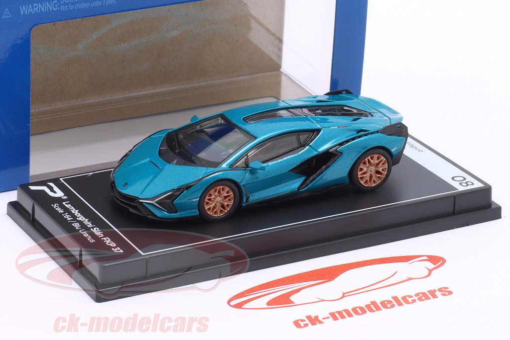 Lamborghini Sian FKP 37 Année de construction 2019 uranus bleu 1:64 Kinsmart