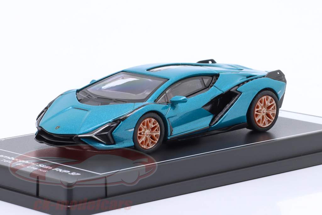 Lamborghini Sian FKP 37 Baujahr 2019 uranus blau 1:64 Kinsmart