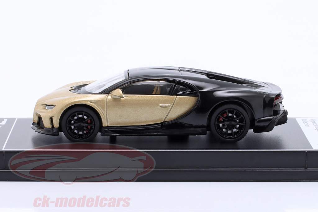 Bugatti Chiron Super Sport Año de construcción 2021 oro metálico / negro 1:64 Kinsmart