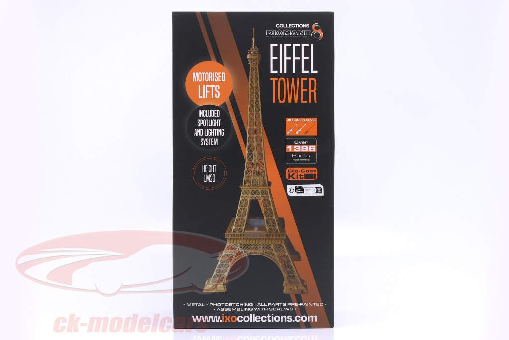 Eiffelturm Paris mit Beleuchtung und Aufzügen Bausatz 1:270 Ixo