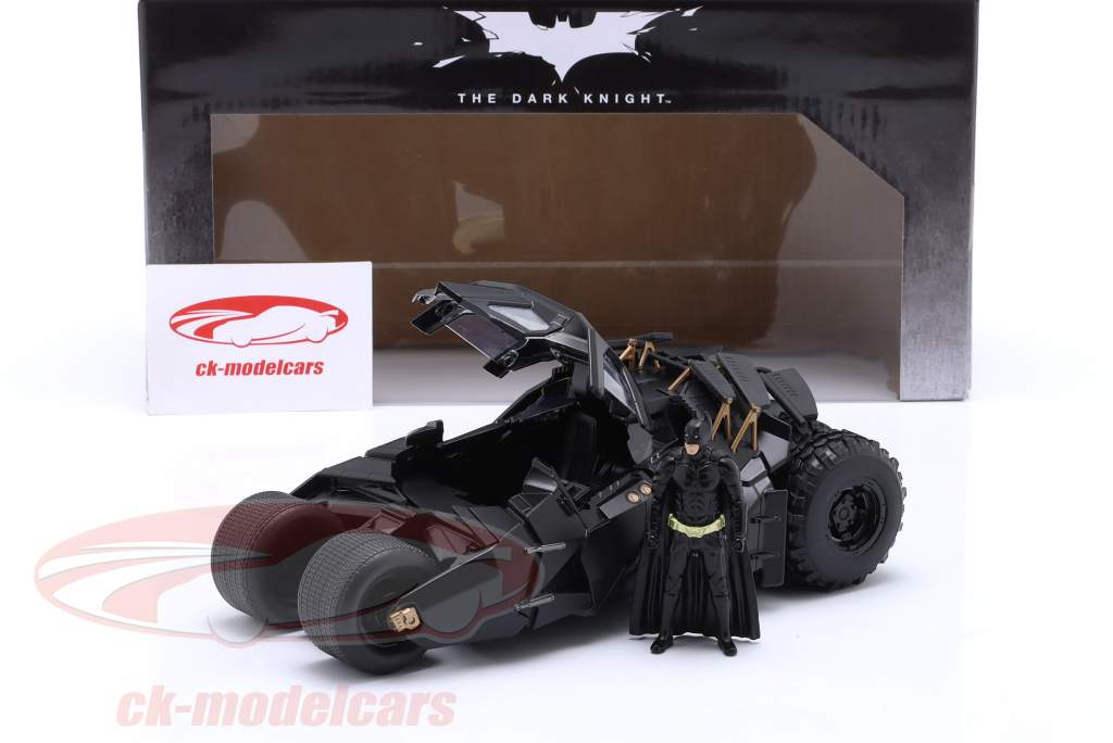 Batmobile with Batman figure Movie The Dark Knight 2008 1:24 Jada Toys
