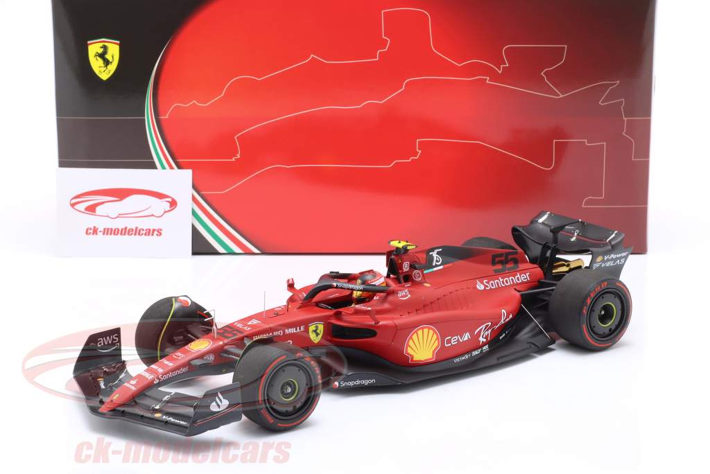 Carlos Sainz Jr. Ferrari F1-75 #55 2 Bahrain GP formel 1 2022 1:18 BBR