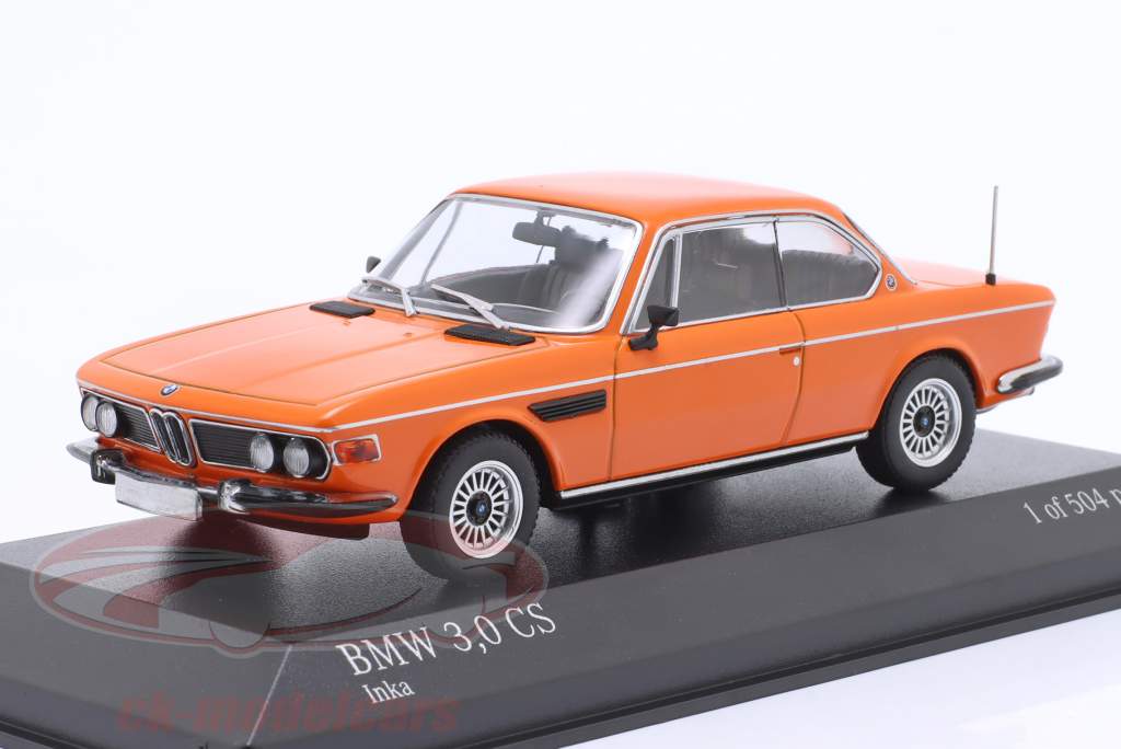 BMW 3.0 CS (E9) Byggeår 1969 inka orange 1:43 Minichamps