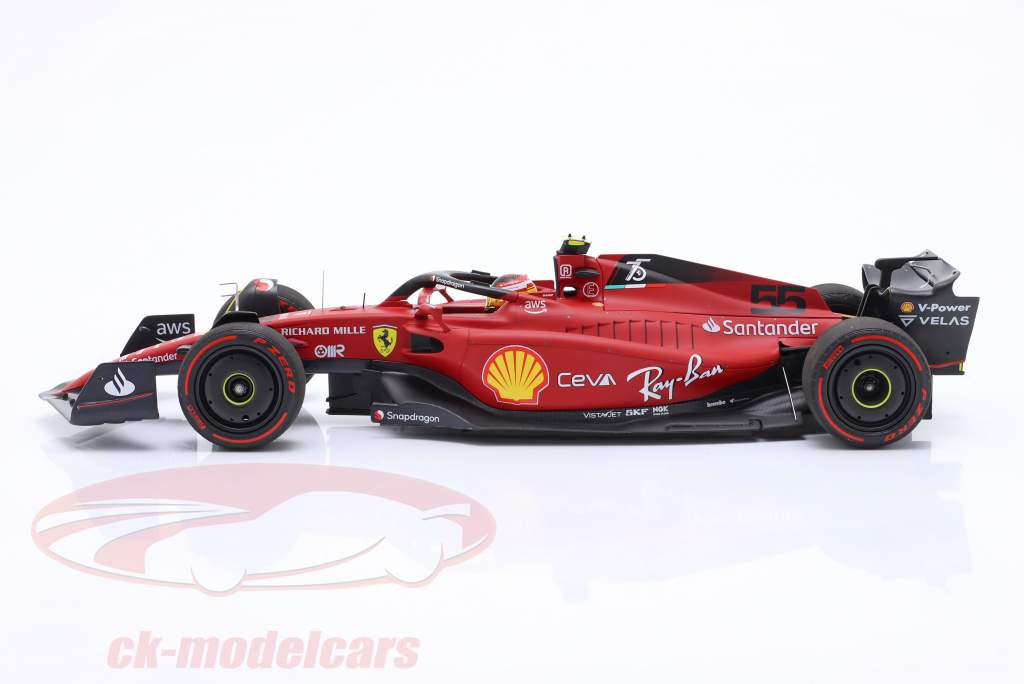 Carlos Sainz Jr. Ferrari F1-75 #55 2e Bahrein GP formule 1 2022 1:18 BBR