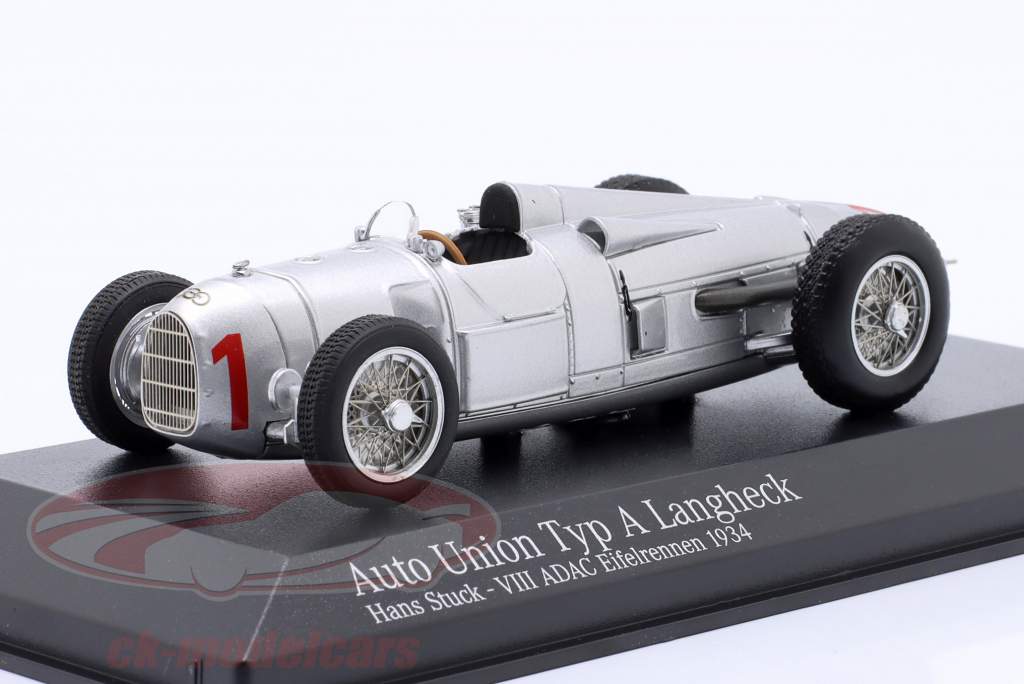 Auto Union Typ A ロングテール #1 2位 Eifelrennen 1934 H. Stuck 1:43 Minichamps
