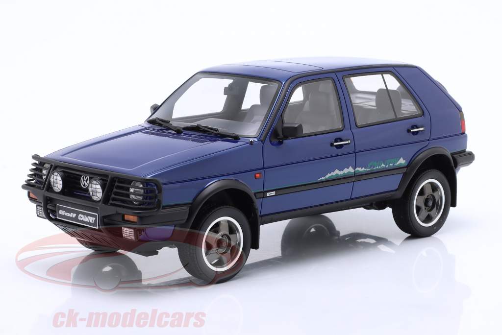 Volkswagen VW Golf II Country Byggeår 1990 blå 1:18 OttOmobile