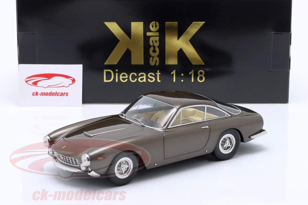 Ferrari 250 GT Lusso Bouwjaar 1962 bruin metalen 1:18 KK-Scale