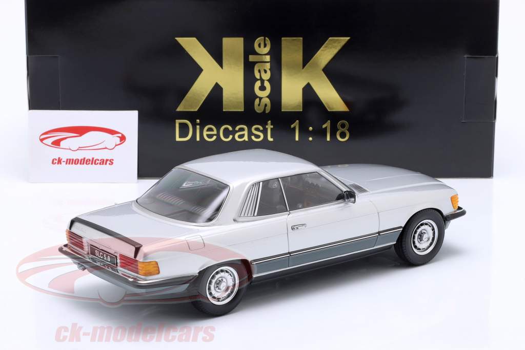 Mercedes-Benz 450 SLC 5.0 (C107) Anno di costruzione 1980 argento 1:18 KK-Scale
