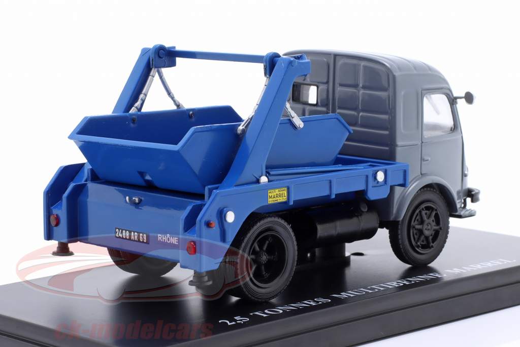 Renault 2,5 toneladas métricas camión de la basura Año de construcción 1956 azul / Gris 1:43 Hachette