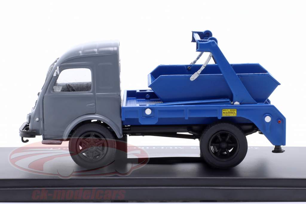 Renault 2,5 tonnellate metriche Camion della spazzatura Anno di costruzione 1956 blu / Grigio 1:43 Hachette