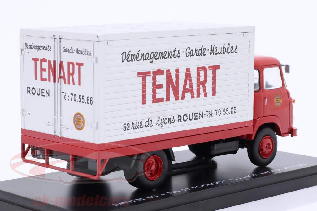 Renault SG 4 MB 59 furgone Tenart Anno di costruzione 1968 rosso / argento 1:43 Hachette