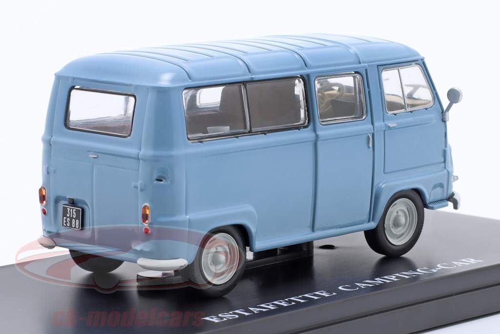 Renault Estafette camping car Année de construction 1960 Bleu clair 1:43 Hachette