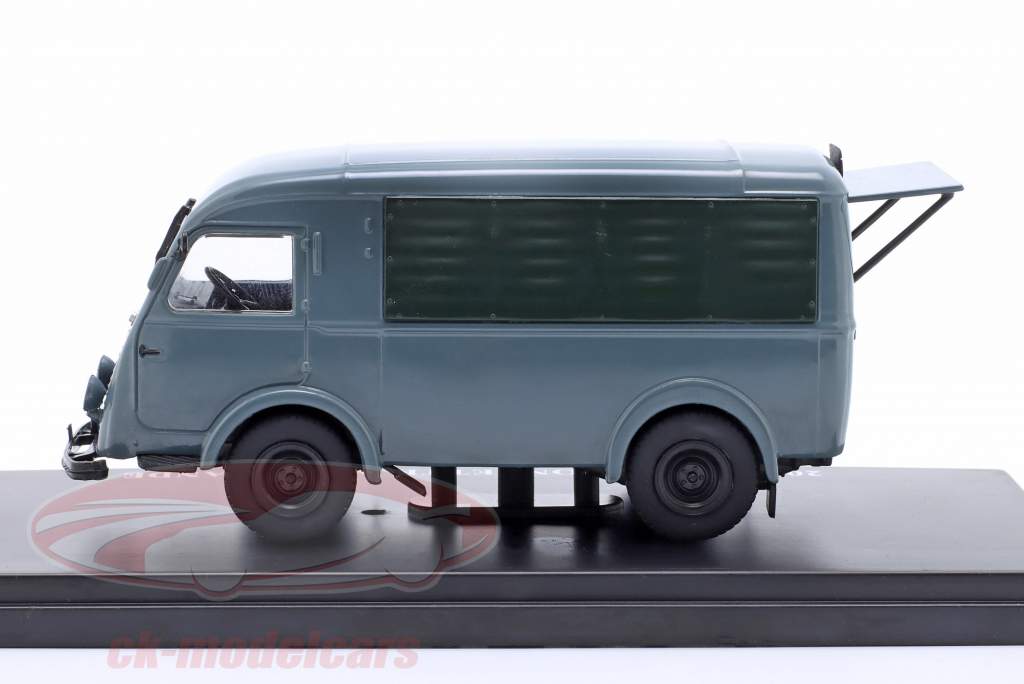 Renault 206 E1 vending truck year 1956 Gray blue 1:43 Hachette