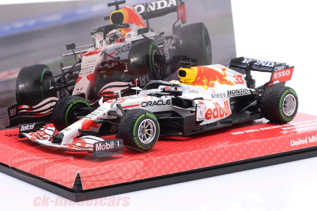 M. Verstappen Red Bull RB16B #33 2do Pavo GP fórmula 1 Campeón mundial 2021 1:43 Minichamps