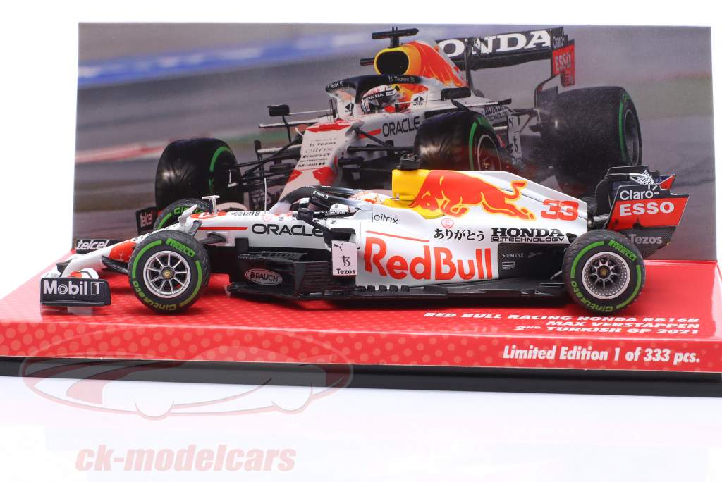 M. Verstappen Red Bull RB16B #33 2 Kalkun GP formel 1 Verdensmester 2021 1:43 Minichamps