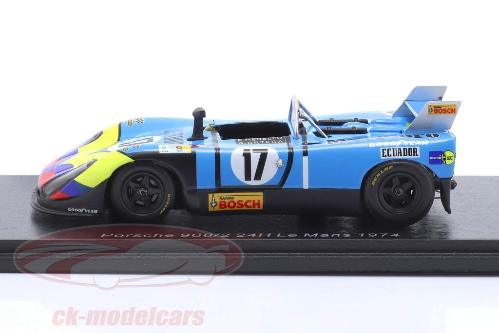Porsche 908/02 #17 24h LeMans 1974 Ortega, Merello, Ranft 1:43 Spark