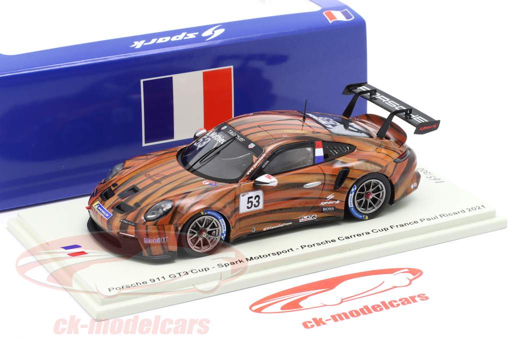 Porsche 911 GT3 Cup #53 Carrera Cup Francia Paul Ricard 2021 1:43 Spark