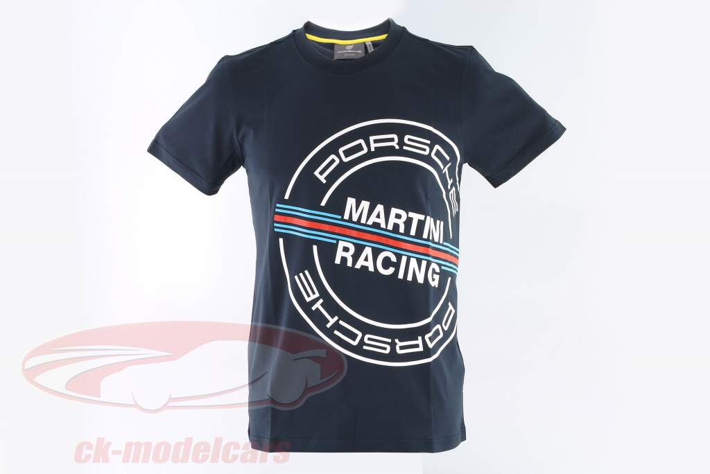 Porsche Martini Racing logo t shirt dark blue Mens