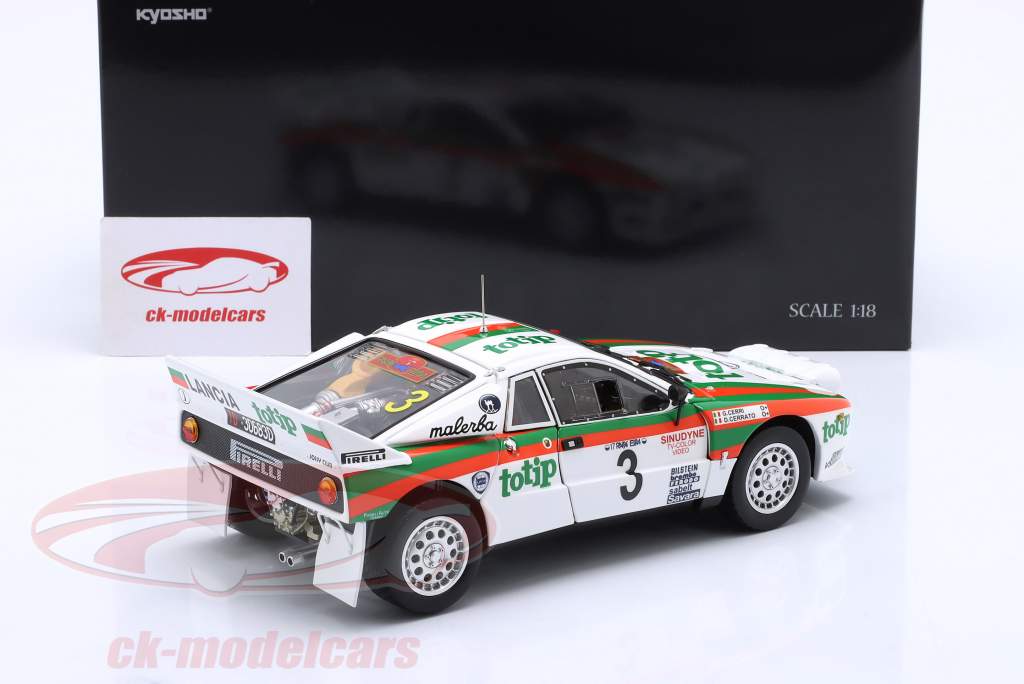 Lancia Rally 037 #3 vinder Rallye Elba 1985 Cerrato, Cerri 1:18 Kyosho