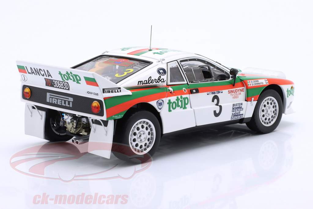 Lancia Rally 037 #3 vinder Rallye Elba 1985 Cerrato, Cerri 1:18 Kyosho