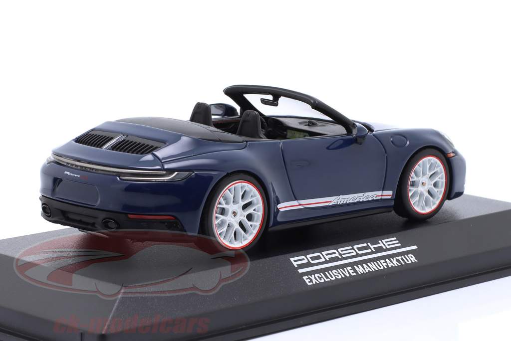 Porsche 911 (992) Carrera GTS Cabriolet America Edition 2022 azur 1:43 Minichamps