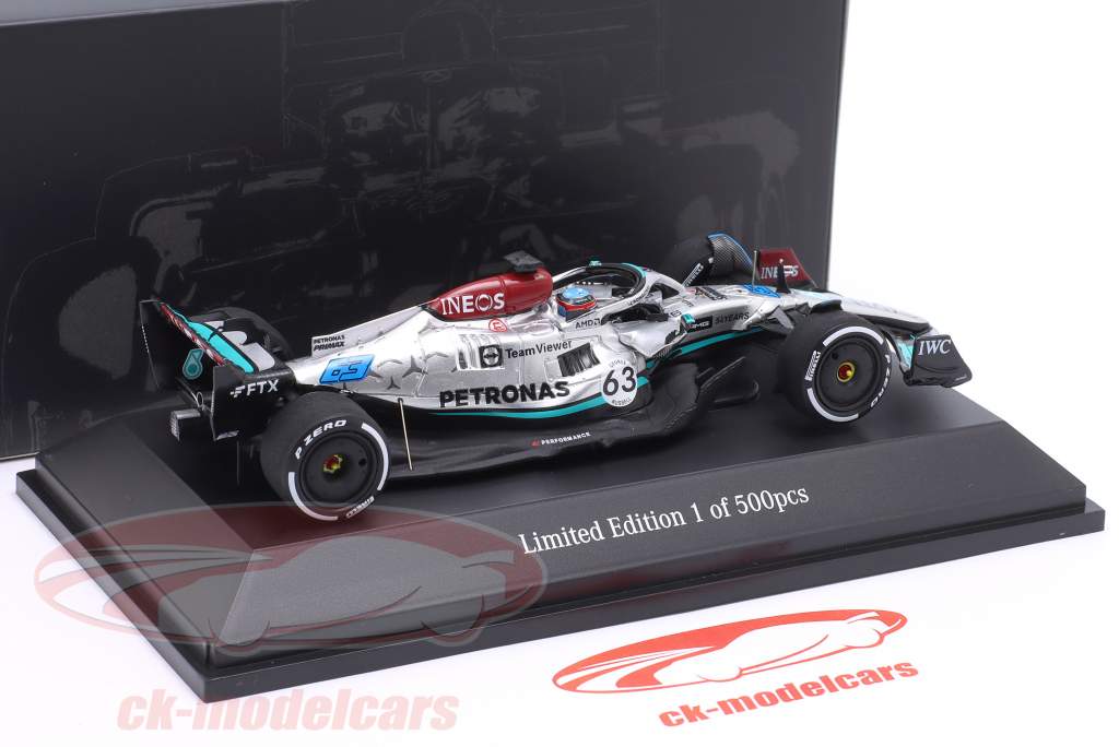 George Russell Mercedes-AMG F1 W13 #63 4 belgisk GP formel 1 2022 1:43 Spark