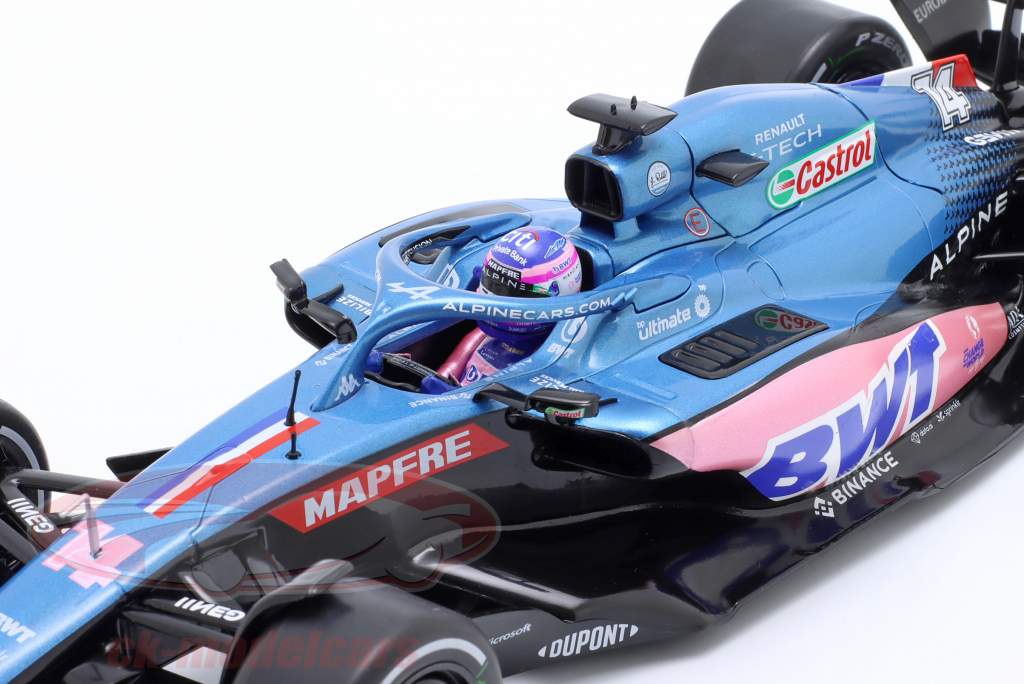 Fernando Alonso Alpine A522 #14 7th Monaco GP formula 1 2022 1:18 Solido