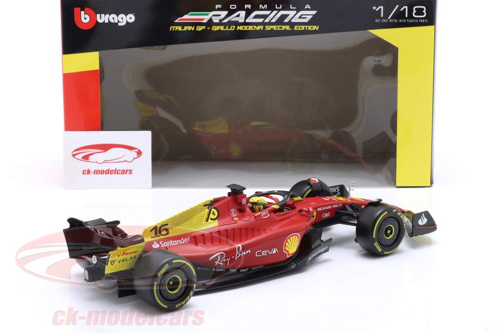Charles Leclerc Ferrari F1-75 #16 第二名 意大利语 GP 公式 1 2022 1:18 Bburago