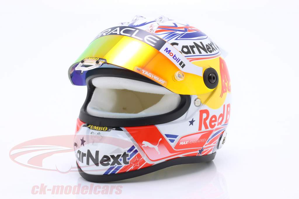 Max Verstappen Red Bull #1 USA GP formel 1 Verdensmester 2022 hjelm 1:2 Schuberth