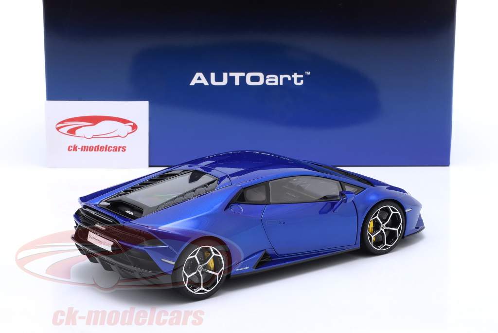 Lamborghini Huracan Evo year 2019 blue nethuns 1:18 AUTOart