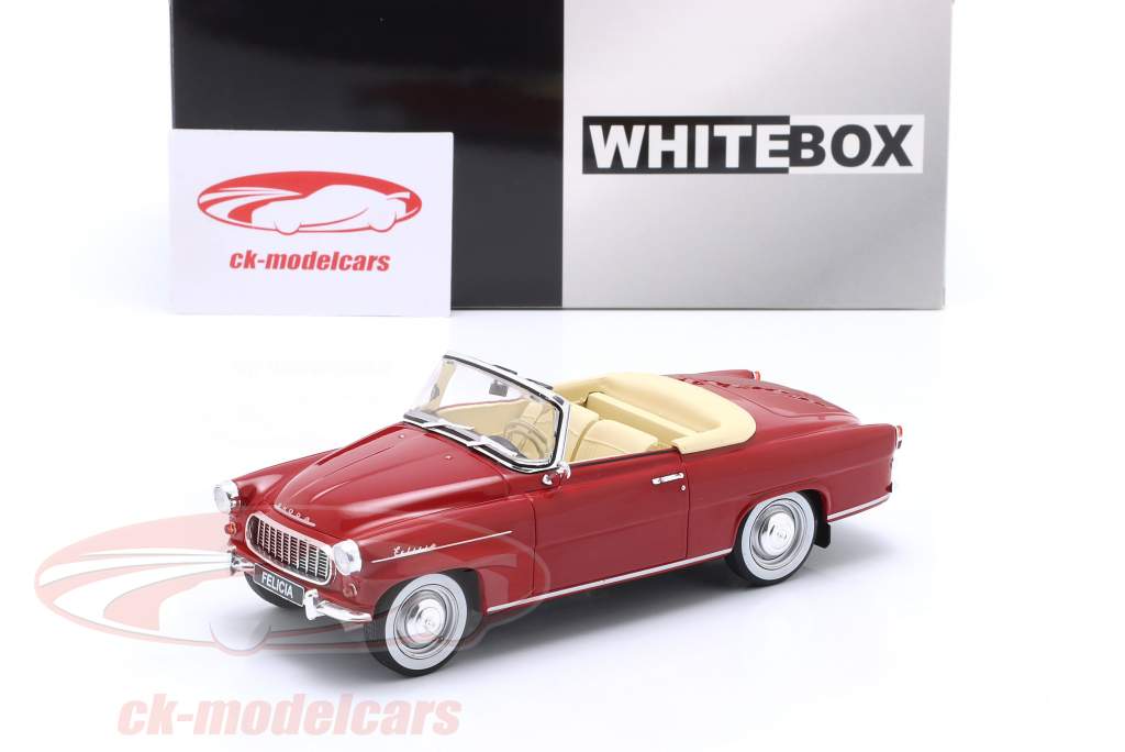 Skoda Felicia Cabrio Année de construction 1959 rouge foncé 1:24 WhiteBox