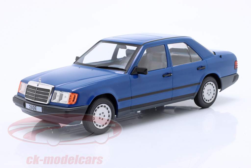 Mercedes-Benz 260 E (W124) Año de construcción 1984 azul oscuro 1:18 Model Car Group
