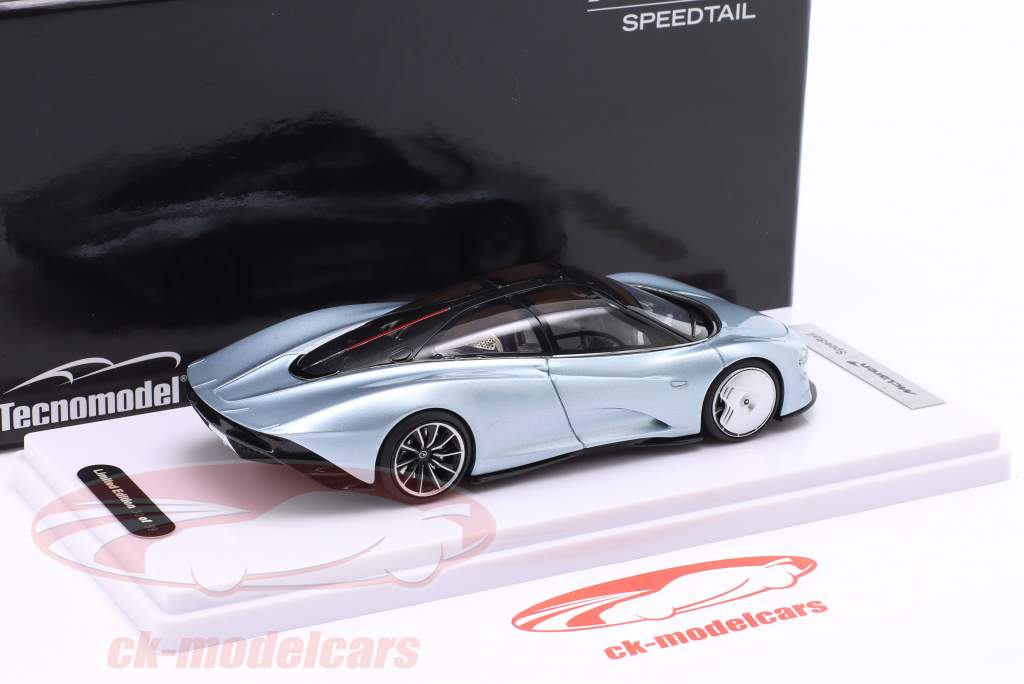 McLaren Speedtail Geneva Autoshow 2019 sølv metallisk 1:43 Tecnomodel