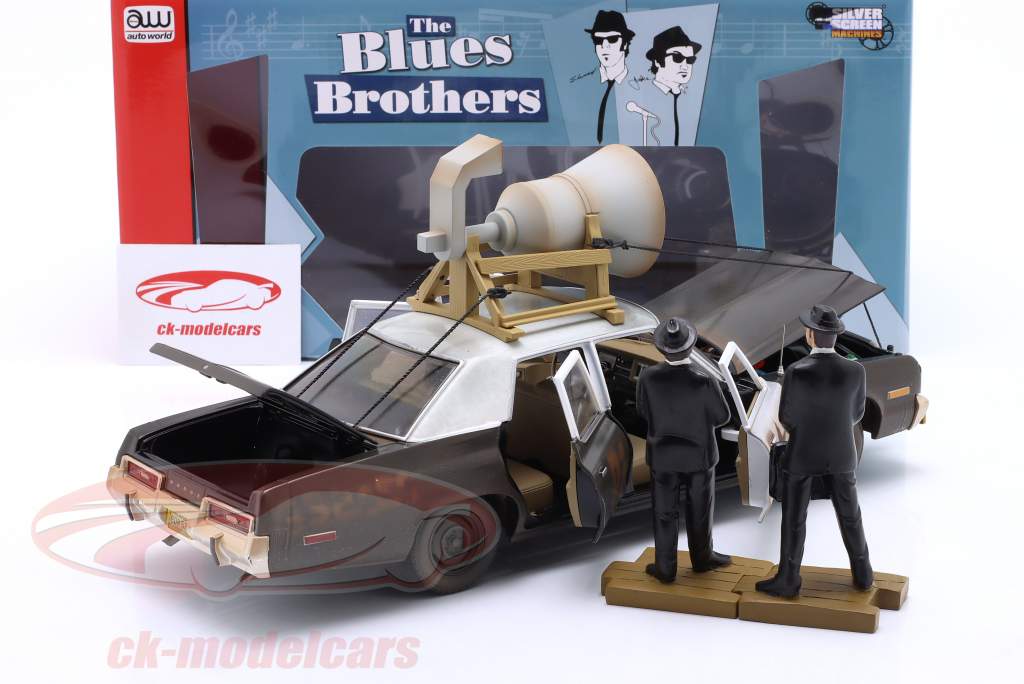 Dodge Monaco 1974 Film Blues Brothers (1980) mit Figuren 1:18 AutoWorld