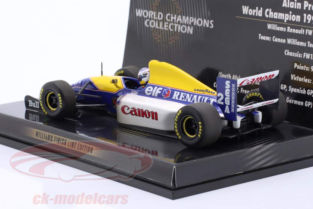 A. Prost Williams FW15C Dirty Version #2 fórmula 1 Campeón mundial 1993 1:43 Minichamps