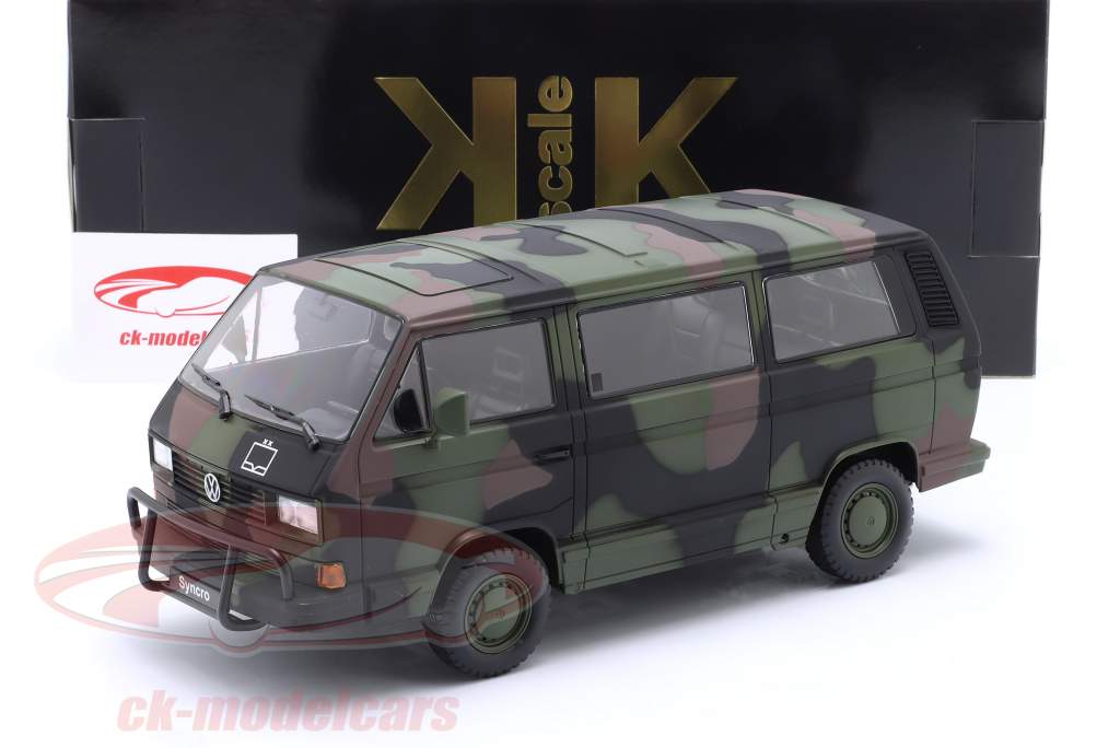Volkswagen VW T3 Bus Syncro armed forces 1987 camouflage 1:18 KK-Scale