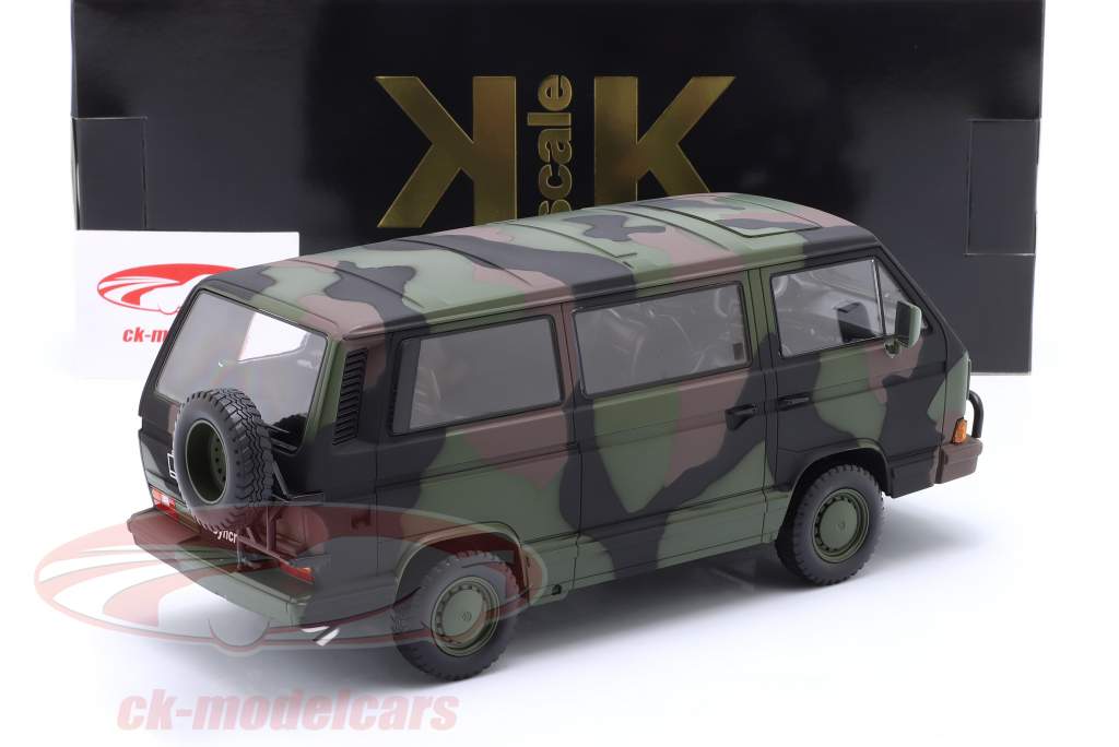 Volkswagen VW T3 Bus Syncro armed forces 1987 camouflage 1:18 KK-Scale