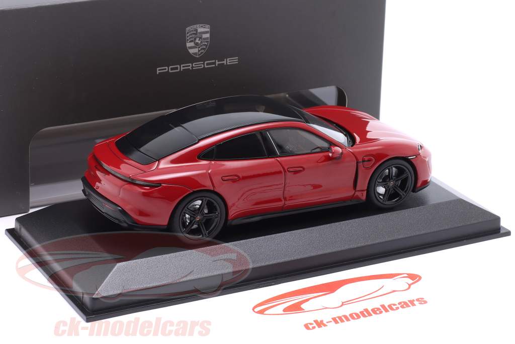 Porsche Taycan GTS Baujahr 2022 karminrot 1:43 Minichamps
