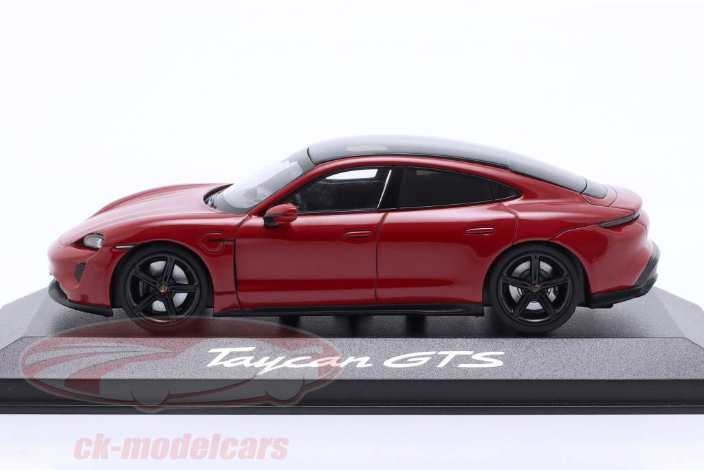 Porsche Taycan GTS Année de construction 2022 carmin 1:43 Minichamps