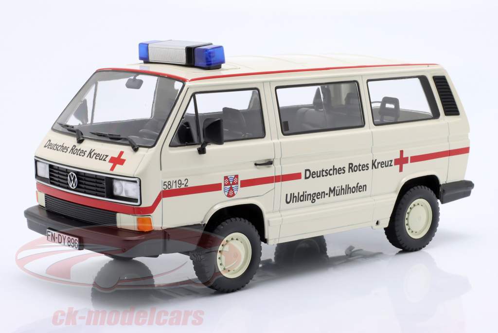 Volkswagen VW T3 Bus Syncro German Red Cross 1987 white 1:18 KK-Scale
