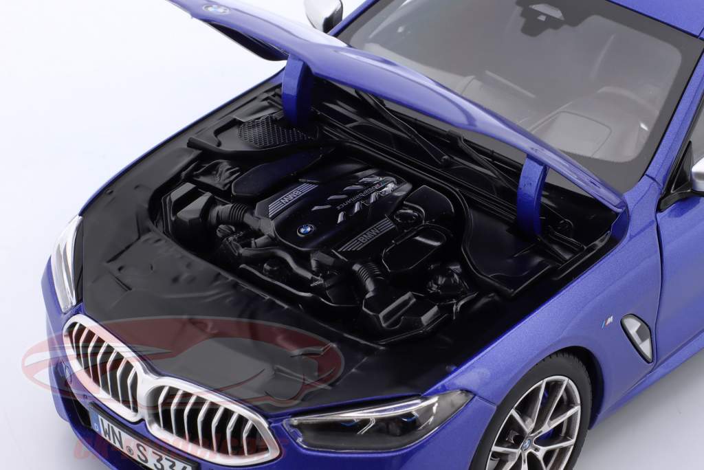 BMW M850i Año de construcción 2018 azul metálico 1:18 Norev