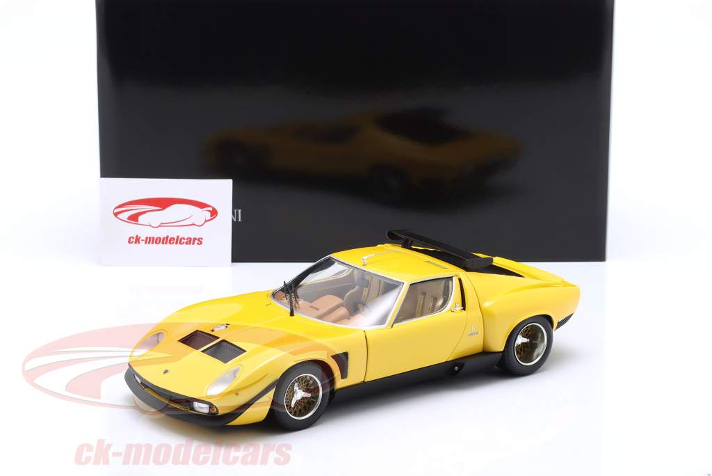 Lamborghini Miura SVR Année de construction 1970 jaune / noir 1:18 Kyosho