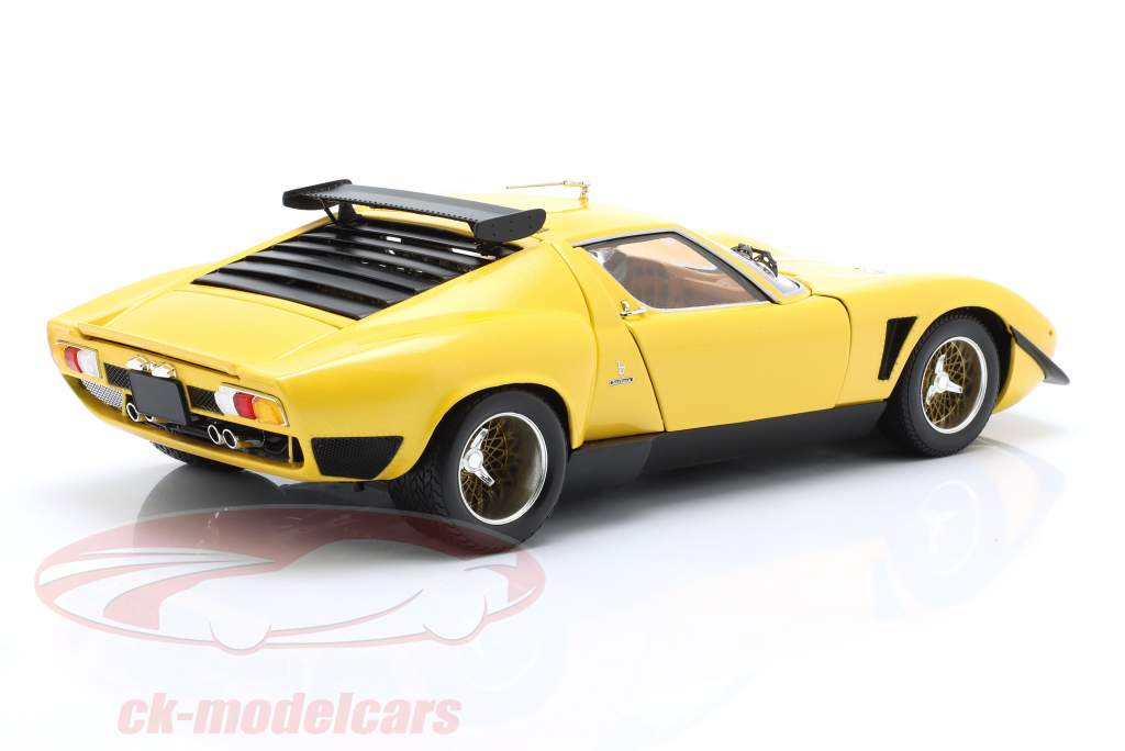 Lamborghini Miura SVR Byggeår 1970 gul / sort 1:18 Kyosho