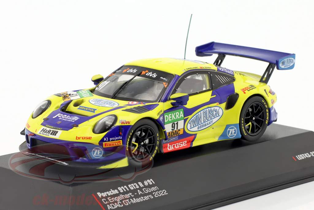 Porsche 911 GT3 R #91 ADAC GT Masters vício campeões 2022 Engelhart, Güven 1:43 Ixo