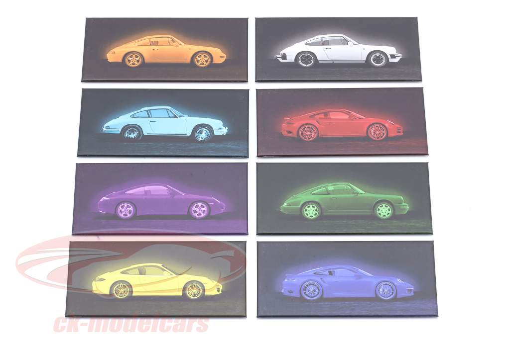 conjunto de imãs Porsche 911 Podcast (8 peças / 12 x 5,5 cm)